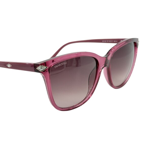 Swarovski SK192 Womens Plastic Sunglass 72T Pink w Dark Burgundy Gradient 55-17 - Picture 5 of 5